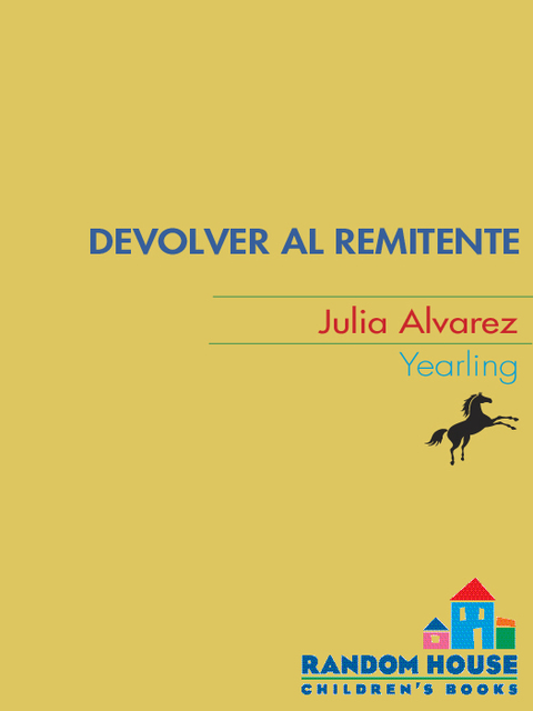 Cover image for book Devolver al Remitente (Return to Sender Spanish Edition)