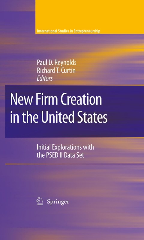 Cover image for book New Firm Creation in the United States