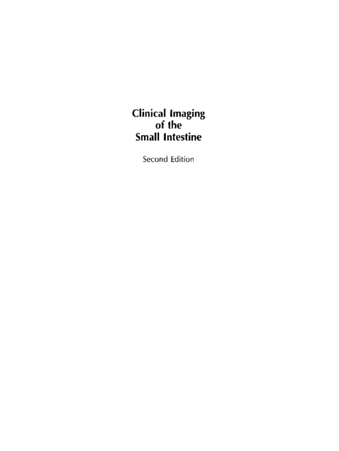Cover image for book Clinical Imaging of the Small Intestine