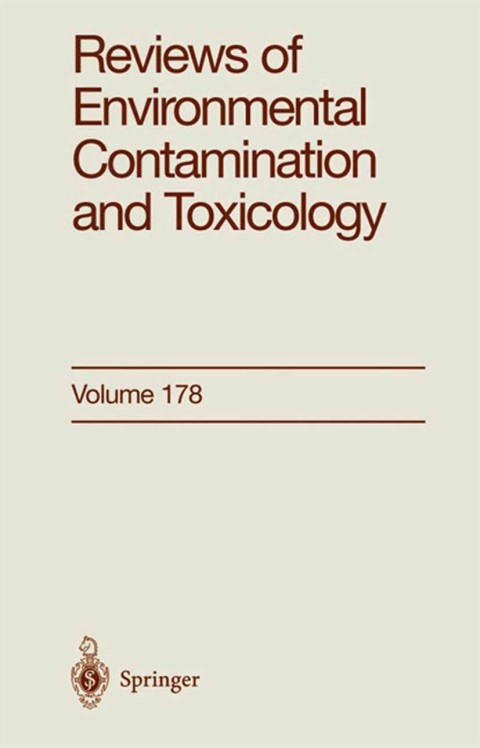 Cover image for book Reviews of Environmental Contamination and Toxicology