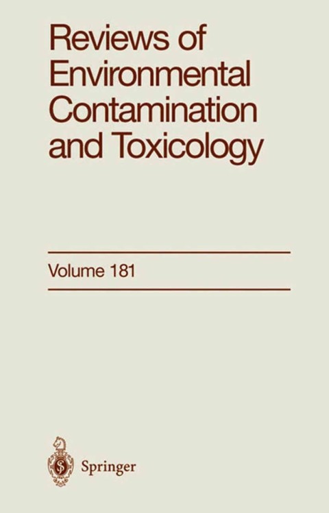 Cover image for book Reviews of Environmental Contamination and Toxicology