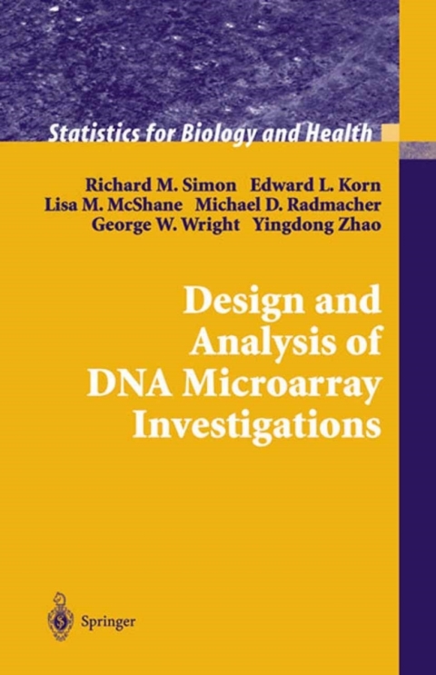 Design and Analysis of DNA Microarray Investigations 