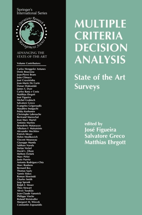 Cover image for book Multiple Criteria Decision Analysis: State of the Art Surveys