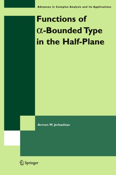 Cover image for book Functions of a-Bounded Type in the Half-Plane