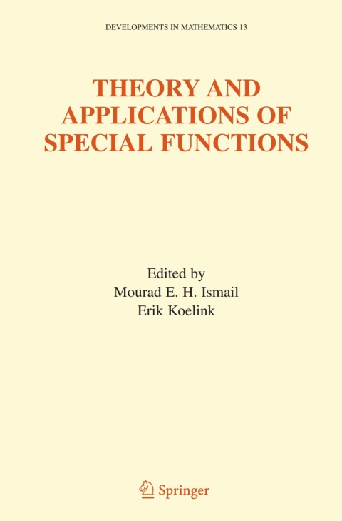 Cover image for book Theory and Applications of Special Functions
