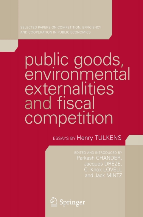 Cover image for book Public Goods, Environmental Externalities and Fiscal Competition
