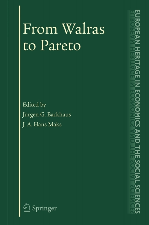 Cover image for book From Walras to Pareto