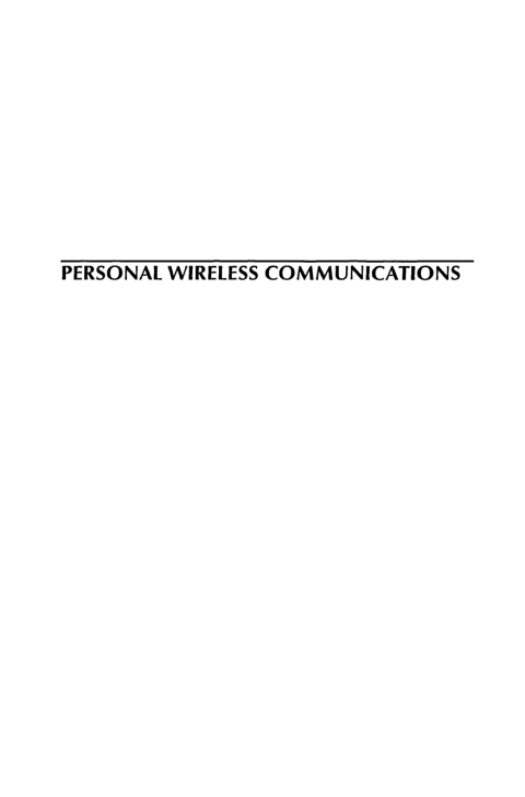 Cover image for book Personal Wireless Communications