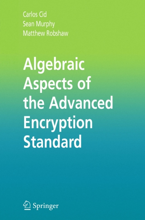 Cover image for book Algebraic Aspects of the Advanced Encryption Standard