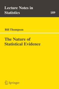 Titelbild: The Nature of Statistical Evidence 9780387400501