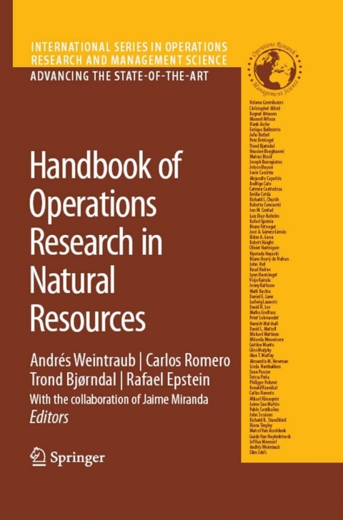 Cover image for book Handbook of Operations Research in Natural Resources