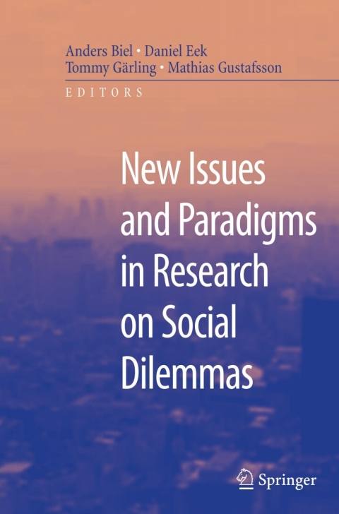 Cover image for book New Issues and Paradigms in Research on Social Dilemmas
