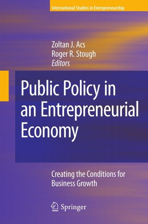 Cover image for book Public Policy in an Entrepreneurial Economy