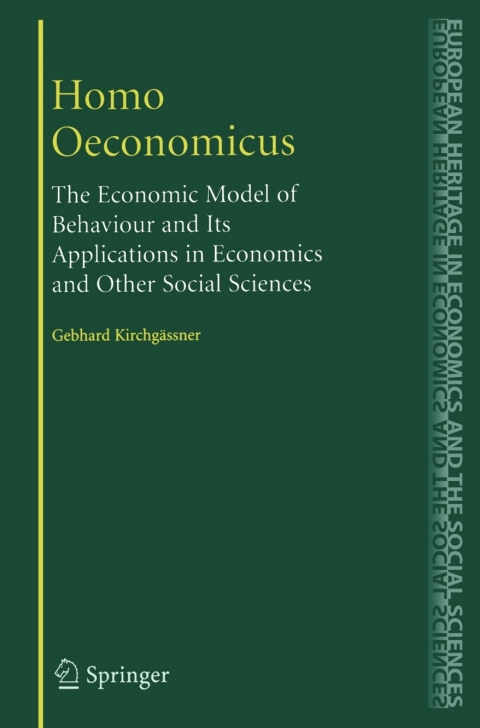 Cover image for book Homo Oeconomicus