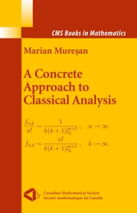 Cover image: A Concrete Approach to Classical Analysis 9780387789323