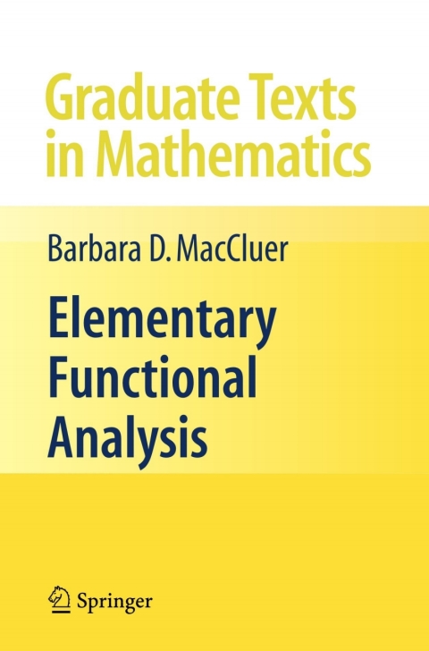 Cover image for book Elementary Functional Analysis