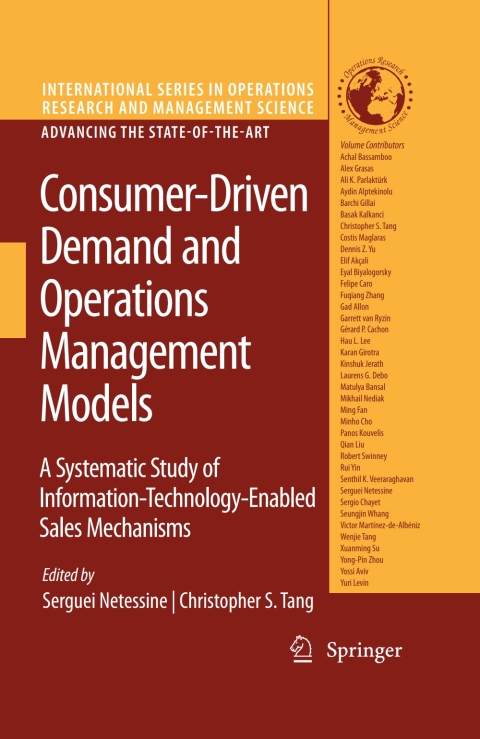 Cover image for book Consumer-Driven Demand and Operations Management Models