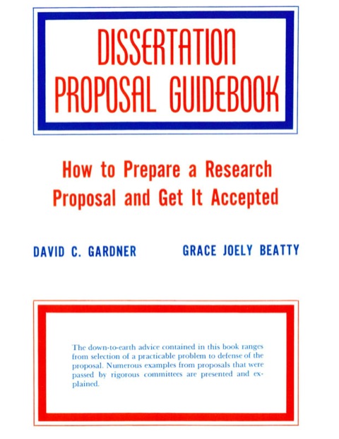 Cover image for book Dissertation Proposal Guidebook: How to Prepare a Research Proposal and Get It Accepted
