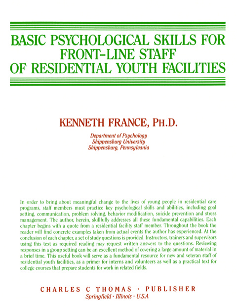Cover image for book Basic Psychological Skills for Front-line Staff of Residential Youth Facilities