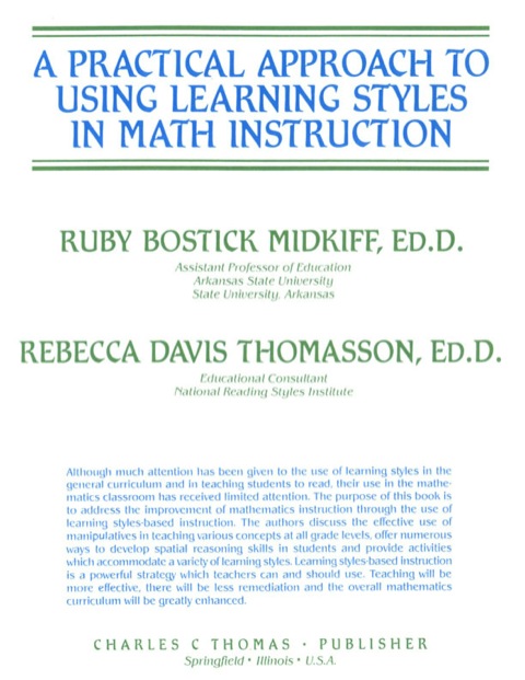 Cover image for book A Practical Approach to Using Learning Styles in Math Instruction