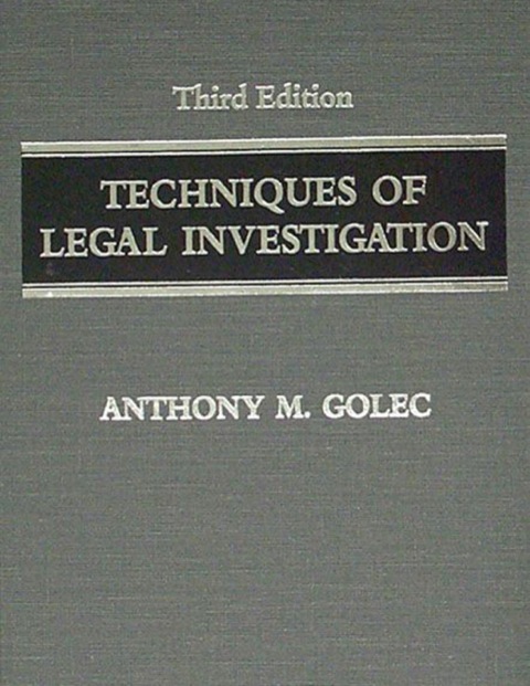 Cover image for book Techniques of Legal Investigation