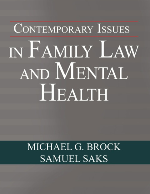 Cover image for book Contemporary Issues in Family Law and Mental Health