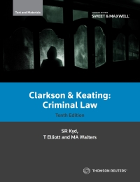 Titelbild: Clarkson & Keating: Criminal Law - Text and Materials 10th edition 9780414075559