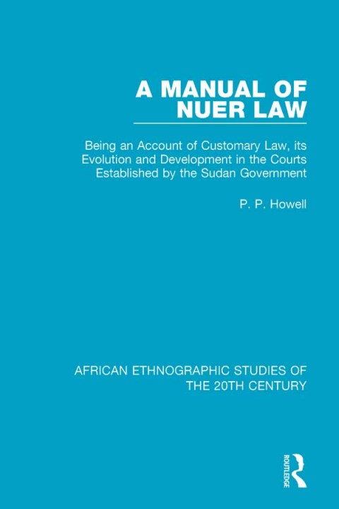 Cover image for book A Manual of Nuer Law