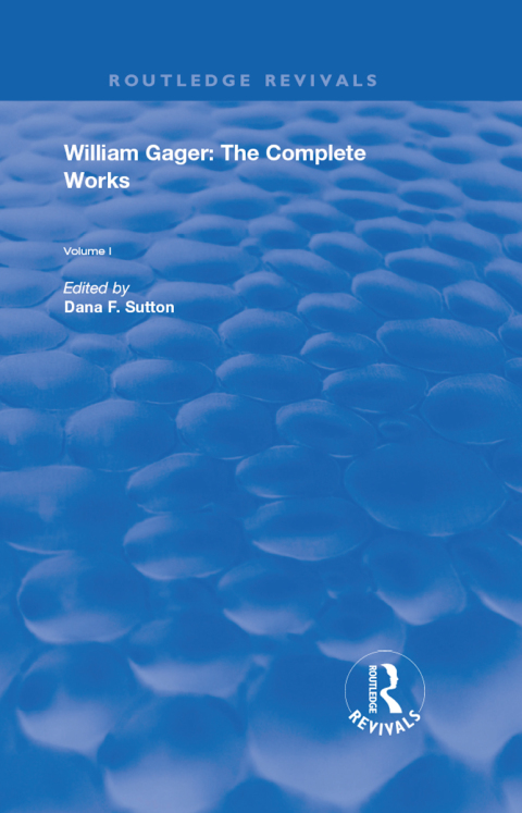Cover image for book William Gager