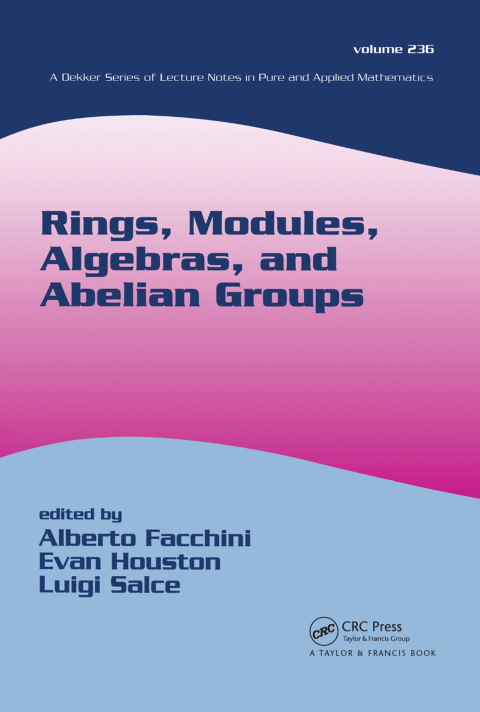 Cover image for book Rings, Modules, Algebras, and Abelian Groups