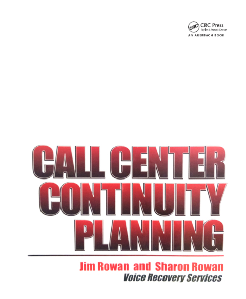 Cover image for book Call Center Continuity Planning