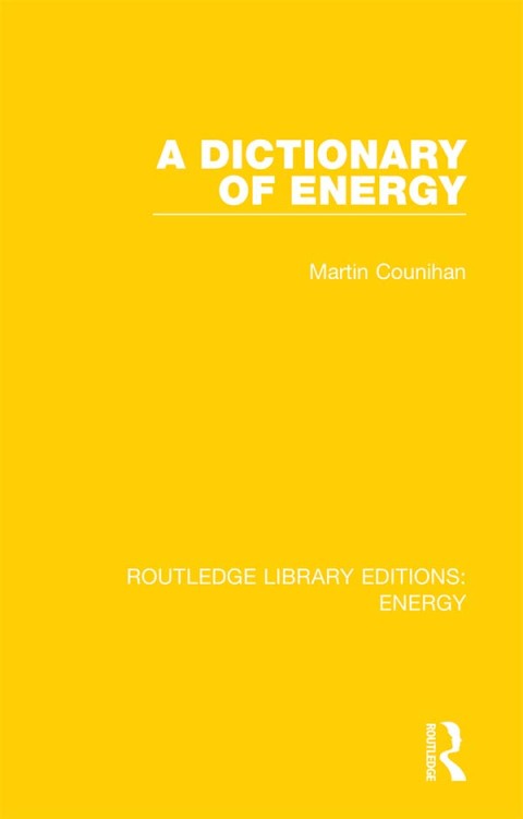 Cover image for book A Dictionary of Energy