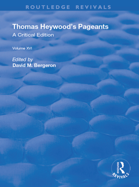 Cover image for book Thomas Heywood's Pageants