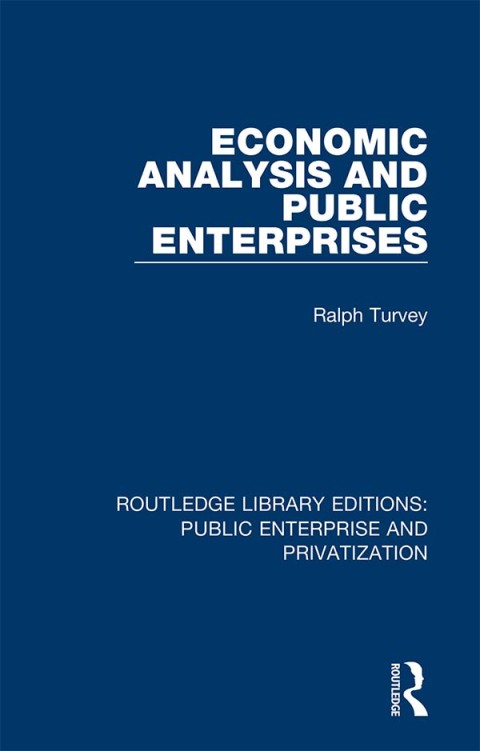 Cover image for book Economic Analysis and Public Enterprises
