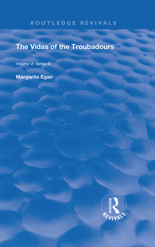 The Vidas of The Troubadours