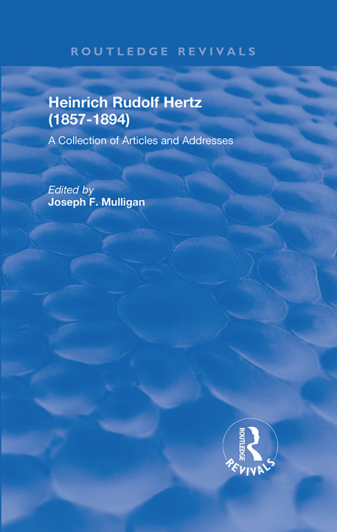 Cover image for book Heinrich Rudolf Hertz (1857-1894)