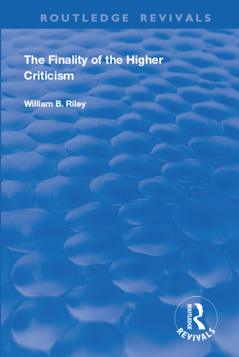 Cover image for book The Finality of the Higher Criticism