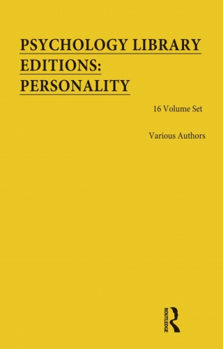Psychology Library Editions: Personality