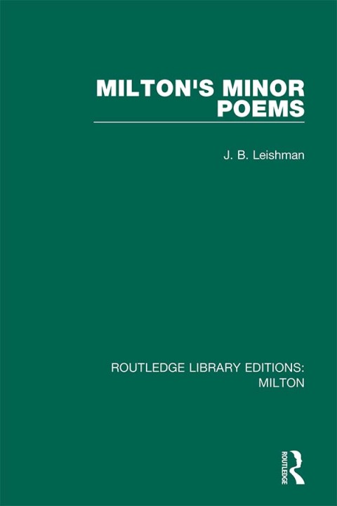 Cover image for book Milton's Minor Poems