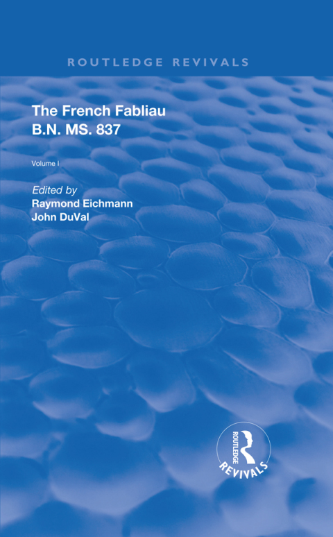 Cover image for book The French Fabliau B.N. MS. 837