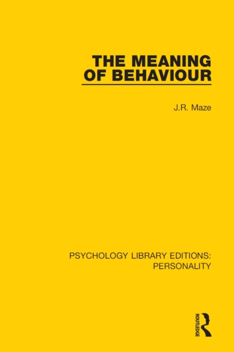 Cover image for book The Meaning of Behaviour