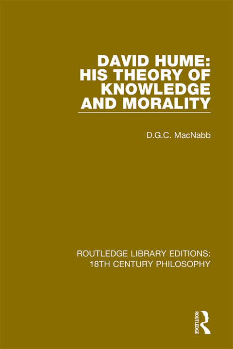 Cover image for book David Hume: His Theory of Knowledge and Morality