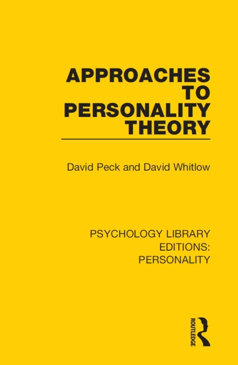 Cover image for book Approaches to Personality Theory