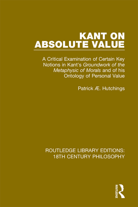 Cover image for book Kant on Absolute Value