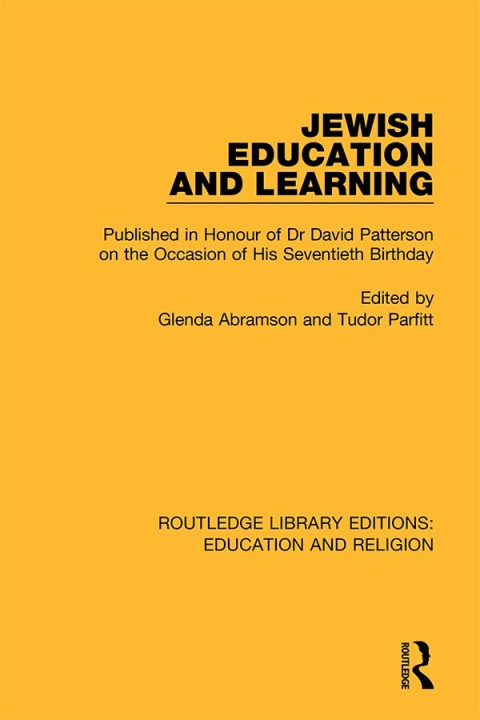 Cover image for book Jewish Education and Learning