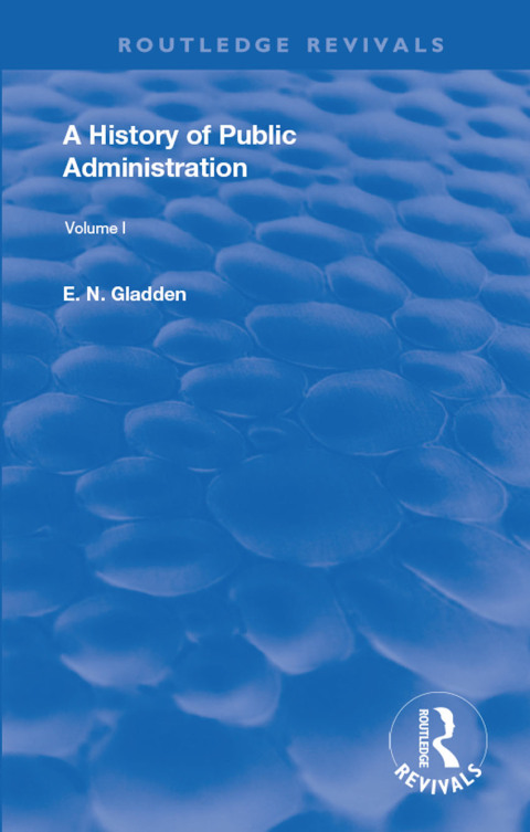Cover image for book A History of Public Administration
