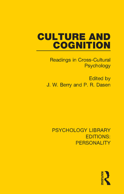 Cover image for book Culture and Cognition