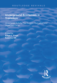 Cover image: Underground Economies in Transition 1st edition 9780367075170