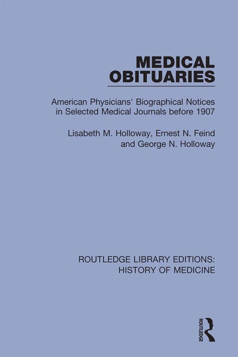 Cover image for book Medical Obituaries