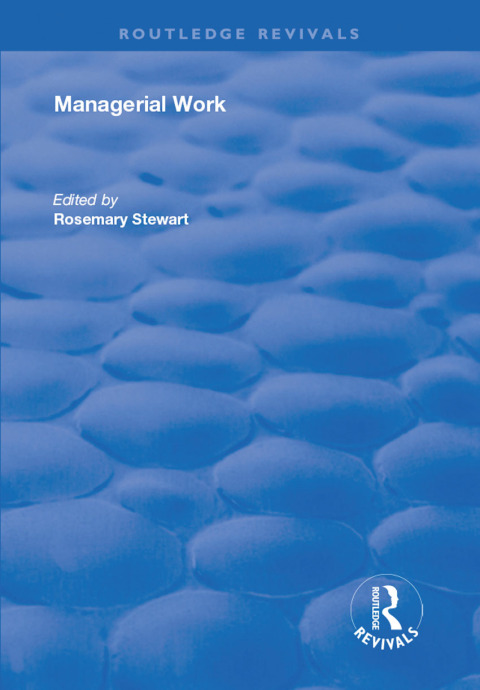 Cover image for book Managerial Work